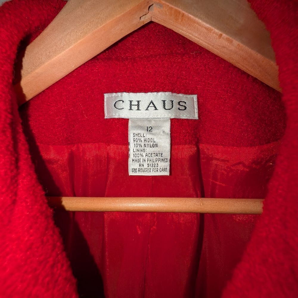 Chaus Red Jacket Ladies Size 12 - Picture 2 of 5